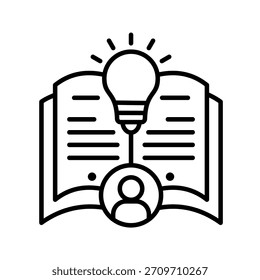Knowledge Outline Icon Vector Illustration
