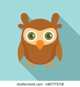 Knowledge owl icon. Flat illustration of knowledge owl vector icon for web design