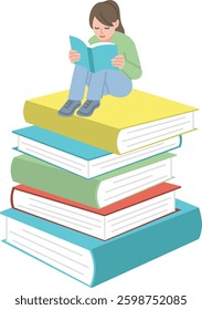 Knowledge is power: A girl reading a book