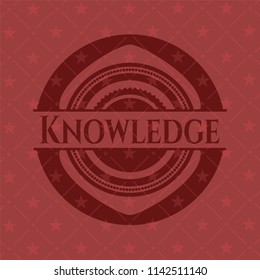 Knowledge red emblem. Vintage.