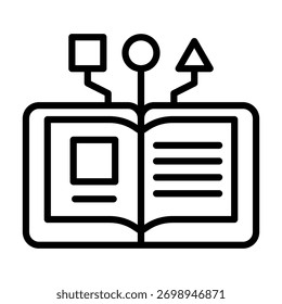 Elemento De Ícone De Representação De Conhecimento Para Design E Vetor