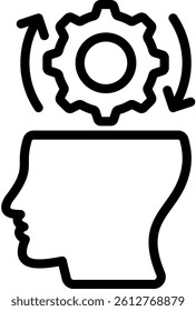 Knowledge Retention Icon Outline Vector Illustration