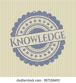 Knowledge rubber grunge stamp