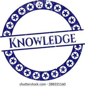 Knowledge rubber grunge stamp