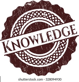 Knowledge rubber grunge stamp