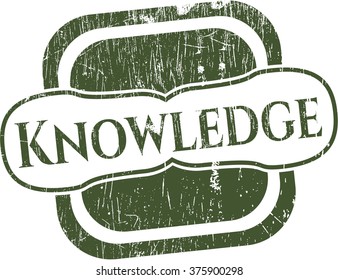 Knowledge rubber grunge texture seal