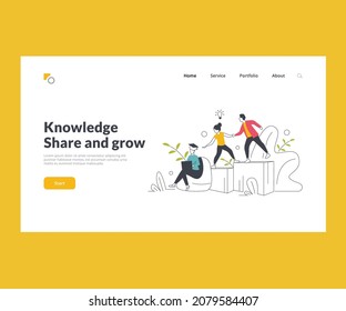 Compartir conocimiento y crecer. vector de interfaz de usuario. ui ux vector. color plano ui ux vector. Conocimiento. Comparte y crece. creciente. crecer paso a paso.
