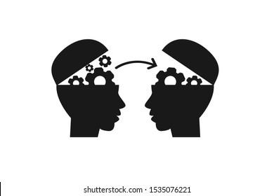 knowledge sharing icon vector isolated