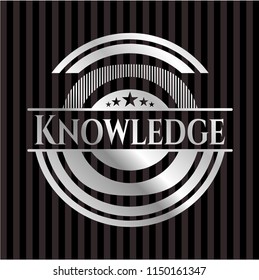 Knowledge silvery emblem