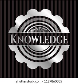 Knowledge silvery emblem or badge
