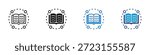 Knowledge Source Multiple Style Icon Design Vector - Open book with surrounding elements representing learning resources, knowledge sharing, and educational insight