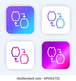 Knowledge transfer bright purple and blue gradient app icon