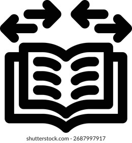 Knowledge Transfer, Education, Learning Outline Icon