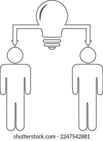 Knowledge transfer icon, information transfer icon black vector