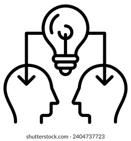 Ilustración vectorial de la línea de iconos de Transferencia de conocimientos