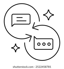 Knowledge Transfer Icon. Representing AI Knowledge Sharing. Machine Learning Knowledge Base. Data Transfer. Information Dissemination. Vector Editable icon.