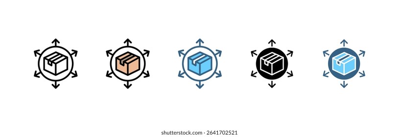 KNOWLEDGE TRANSFER  icon set with various styles and colors of connection, create, information, know-how, skill, organize, data, distribute and sharing