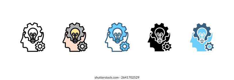 KNOWLEDGE TRANSFER  icon set with various styles and colors of connection, create, information, know-how, skill, organize, data, distribute and sharing