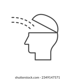 Knowledge transfer line outline icon