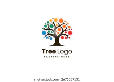 Vetor de design de logotipo da árvore de conhecimento