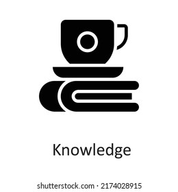 Knowledge vector filled outline Icon Design illustration on White background. EPS 10 File