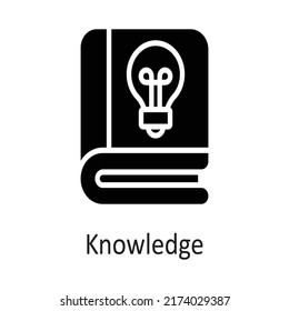 Knowledge vector filled outline Icon Design illustration on White background. EPS 10 File