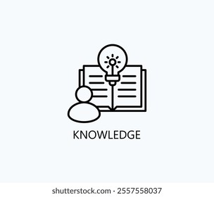 Knowledge Vector, Icon Or Logo Sign Symbol Illustration