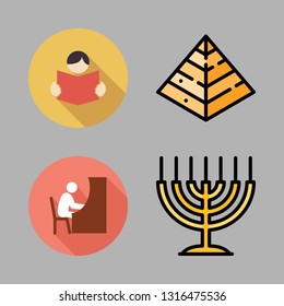 knowledge vector icon set