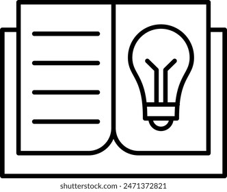 Knowledge Vector Line Icon Design
