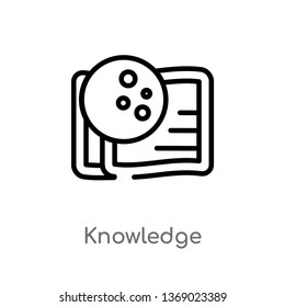 knowledge vector line icon. Simple element illustration. knowledge outline icon from zodiac concept. Can be used for web and mobile
