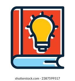 Knowledge Vector Thick Line Filled Dark Colors Icons For Personal And Commercial Use.
