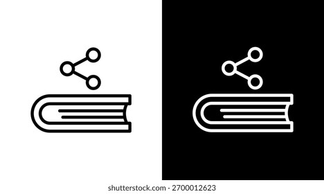 Conocimiento Diseño de conjunto de iconos blancos