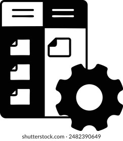 Knowledge work Concept, visual process management Vector Icon Design, Software and web development symbol, Computer Programming and Coding stock illustration