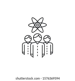 knowledge worker - minimal line web icon. simple vector illustration. concept for infographic, website or app.