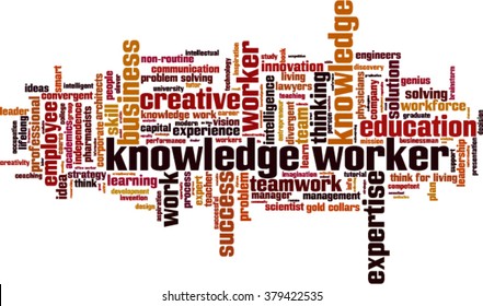 Knowledge worker word cloud concept. Vector illustration