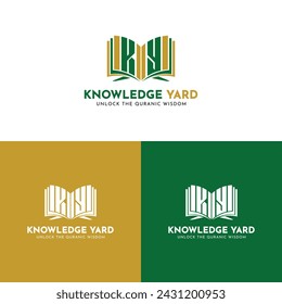 Knowledge Yard Qura Research Institute Lettermark Monogram Combination Mark Logo Design