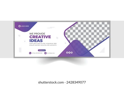 Knowledgeable business This Facebook cover page timeline web banner template has an eye-catching form and text design, a photo section, and a modern white backdrop layout.