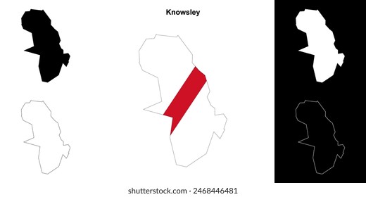 Conjunto de mapas de esquema en blanco de Knowsley