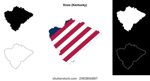 Knox County (Kentucky) outline map set