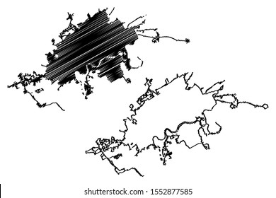 Knoxville City (United States cities, United States of America, usa city) map vector illustration, scribble sketch City of Knoxville map