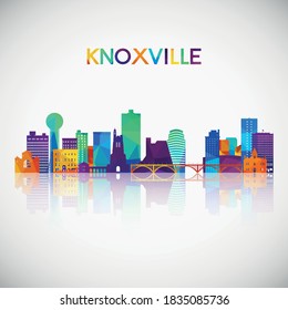 Knoxville skyline silhouette in colorful geometric style. Symbol for your design. Vector illustration.