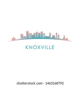 Knoxville skyline silhouette. Vector design colorful illustration.