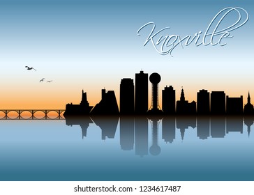 Knoxville skyline - Tennessee, United States of America, USA - vector illustration