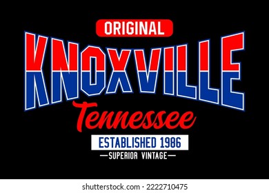 Knoxville Tennessee superior vintage typography design for t shirts