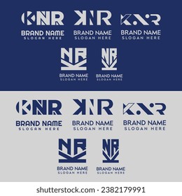 KNR Letters Unique, Modern, Minimalist, Elegant, Business Logo Design.