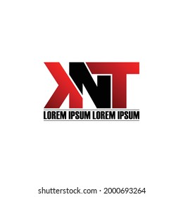 KNT letter monogram logo design vector
