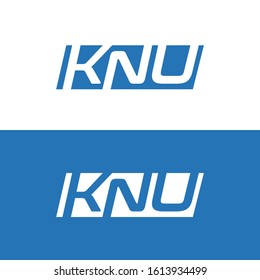 KNU letter logo design vector