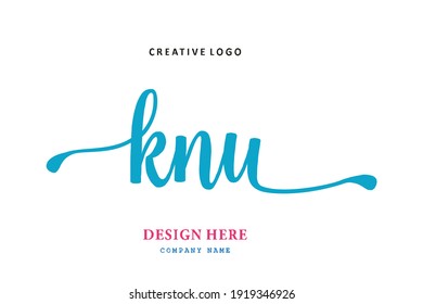 KNU lettering logo is simple, easy to understand and authoritative