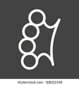 Knuckle, brass, weapons icon vector image. Can also be used for military. Suitable for use on web apps, mobile apps and print media.