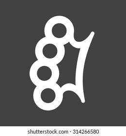 Knuckle, brass, weapons icon vector image. Can also be used for military. Suitable for use on web apps, mobile apps and print media.